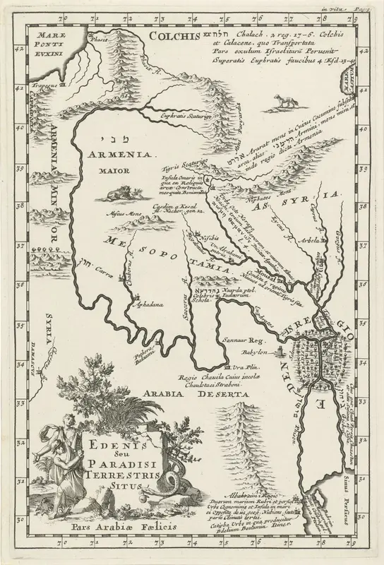 Kaart van Mesopotamië Wall Art by Cornelis Boutesteyn - High-Resolution Digital Print