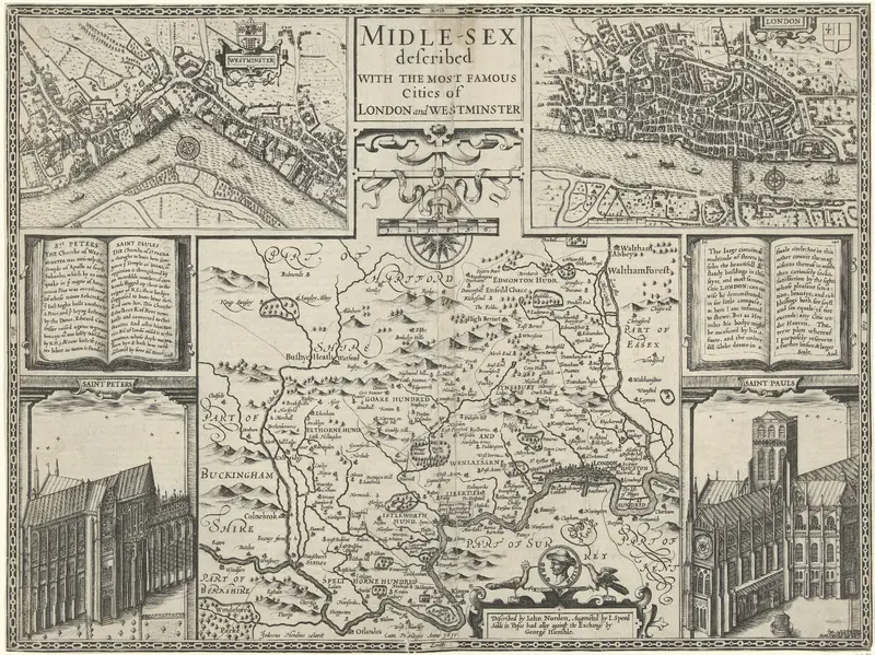 Kaart van Middlesex Wall Art by Unknown - High-Resolution Digital Print