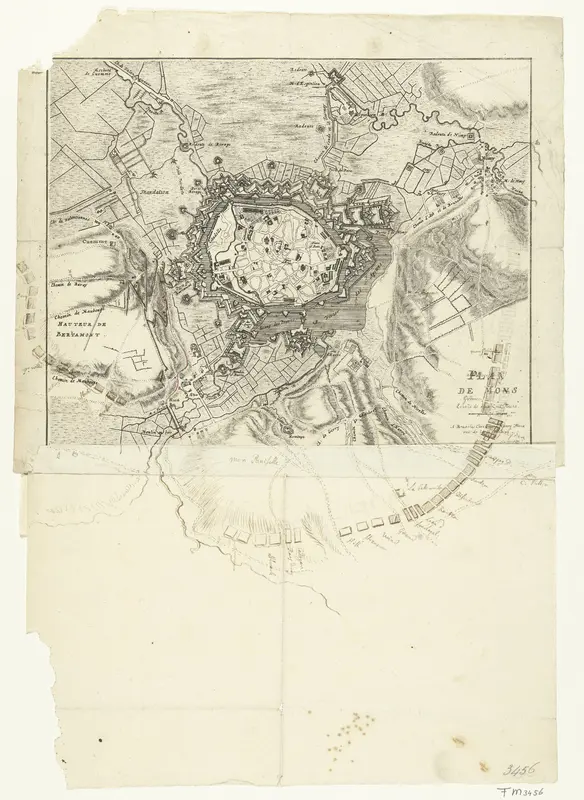 Kaart van Mons, 1709 Wall Art by Unknown - High-Resolution Digital Print