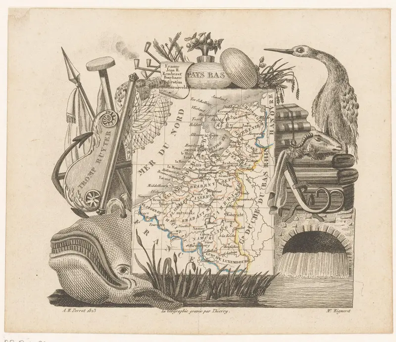 Kaart van Nederland Wall Art by Unknown - High-Resolution Digital Print