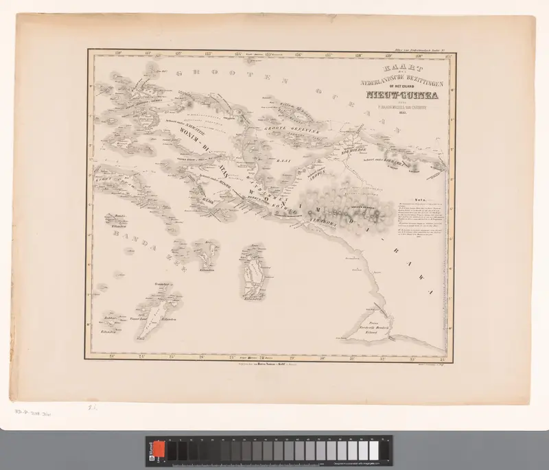 Kaart van Nederlandse bezittingen in Nieuw-Guinea Wall Art by Unknown - High-Resolution Digital Print