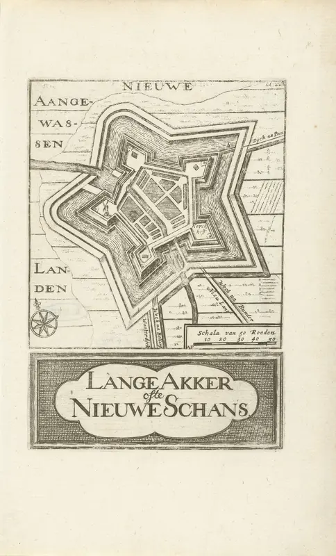 Kaart van Nieuweschans Wall Art by Unknown - High-Resolution Digital Print
