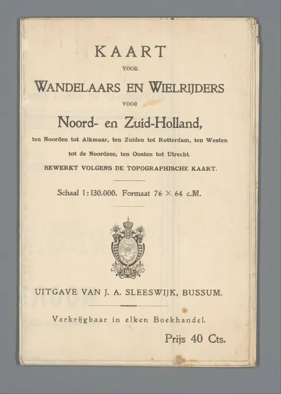 Kaart van Noord- en Zuid-Holland Wall Art by Unknown - High-Resolution Digital Print