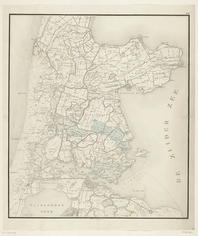 Kaart van Noord-Holland, 1799 Wall Art by Unknown - High-Resolution Digital Print