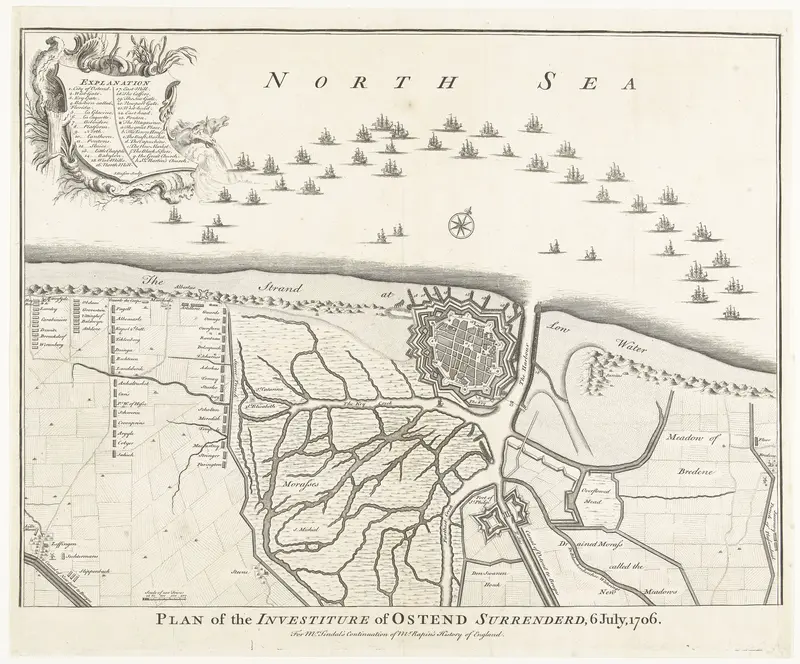 Kaart van Oostende, 1706 Wall Art by Unknown - High-Resolution Digital Print