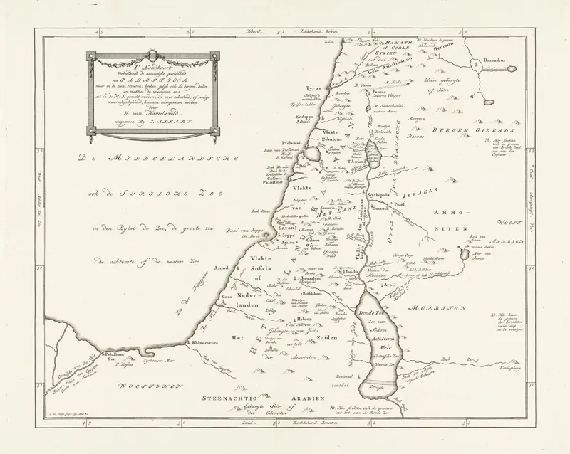 Kaart van Palestina Wall Art by Unknown - High-Resolution Digital Print