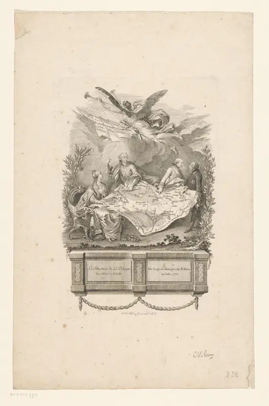 Kaart van Polen verdeeld tussen de vorsten, 1773 Wall Art by Unknown - High-Resolution Digital Print