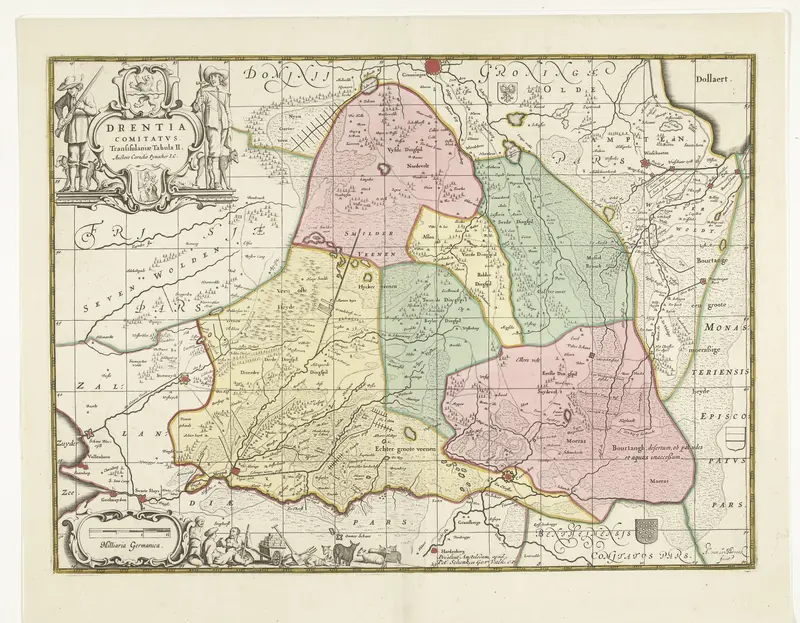 Kaart van provincie Drente Wall Art by Unknown - High-Resolution Digital Print