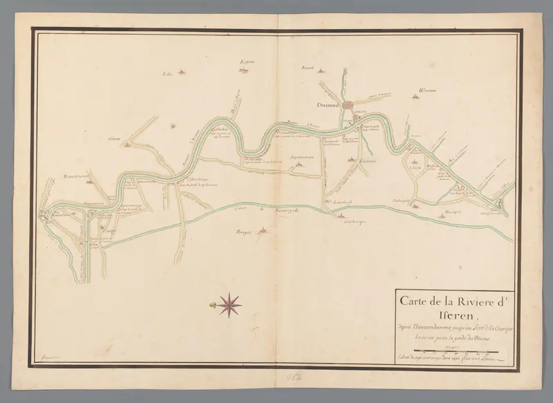Kaart van rivier de IJzer Wall Art by Unknown - High-Resolution Digital Print
