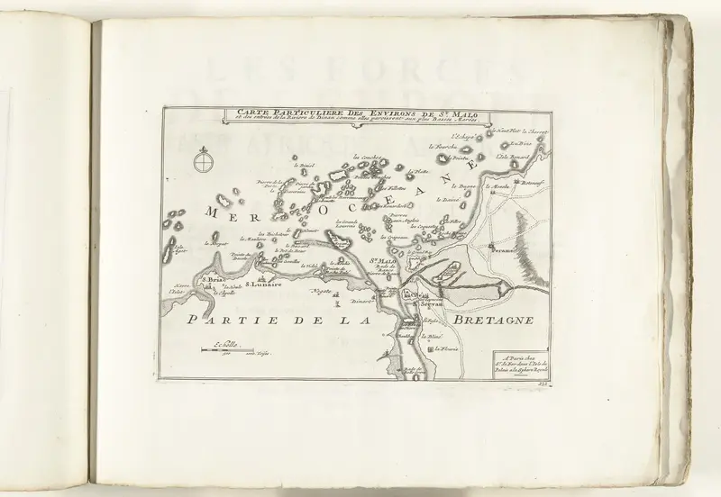 Kaart van Saint-Malo en omgeving, ca. 1702 Wall Art by anonymous - High-Resolution Digital Print