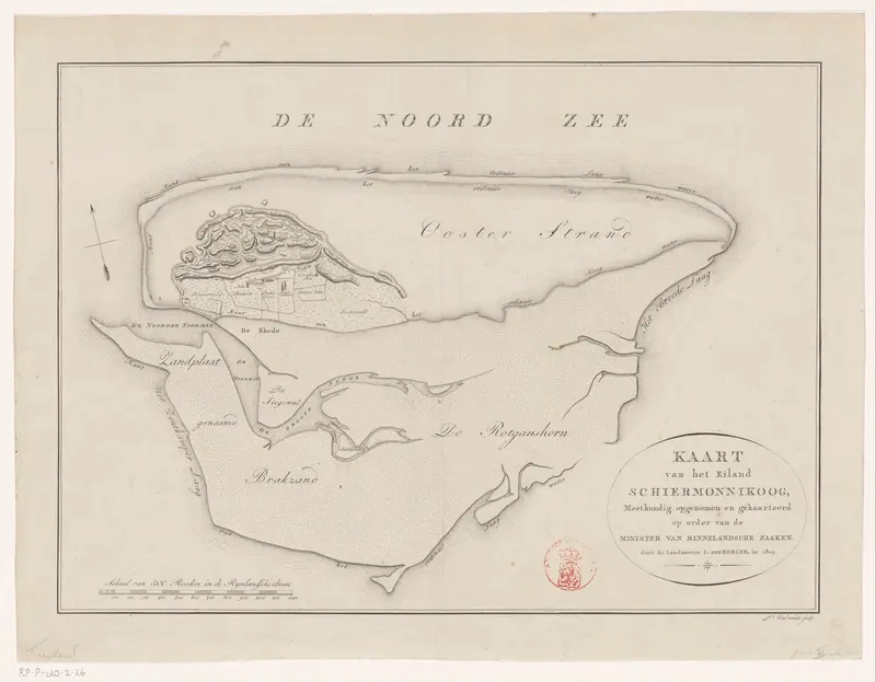 Kaart van Schiermonnikoog Wall Art by Unknown - High-Resolution Digital Print