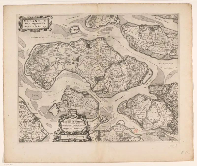 Kaart van Schouwen-Duiveland en Tholen Wall Art by anonymous - High-Resolution Digital Print