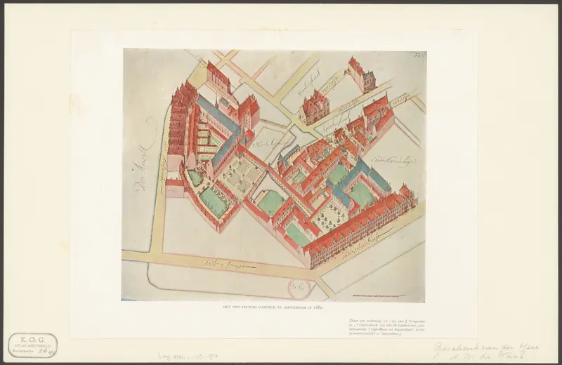 Kaart van Sint Pieters Gasthuis Wall Art by anonymous - High-Resolution Digital Print