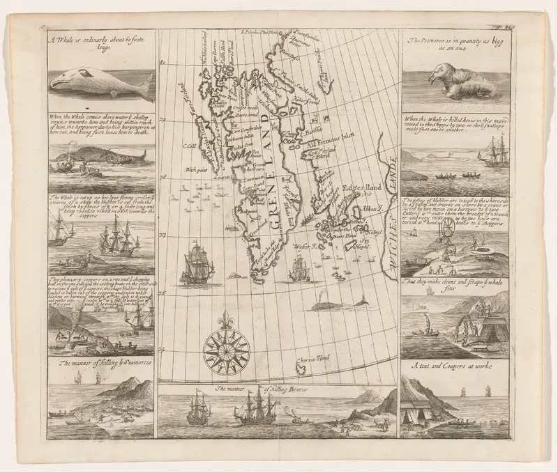 Kaart van Spitsbergen van Thomas Edge, 1625 Wall Art by anonymous - High-Resolution Digital Print