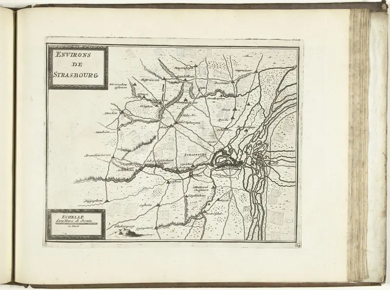 Kaart van Straatsburg en omgeving, 1726 Wall Art by anonymous - High-Resolution Digital Print