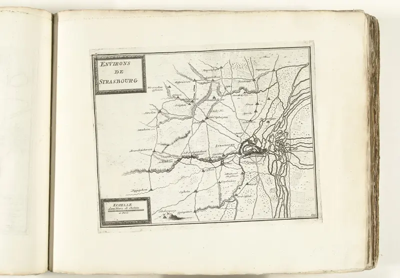 Kaart van Straatsburg en omgeving, ca. 1702 Wall Art by unknown - High-Resolution Digital Print