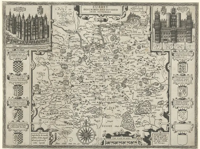 Kaart van Surrey Wall Art by Unknown - High-Resolution Digital Print