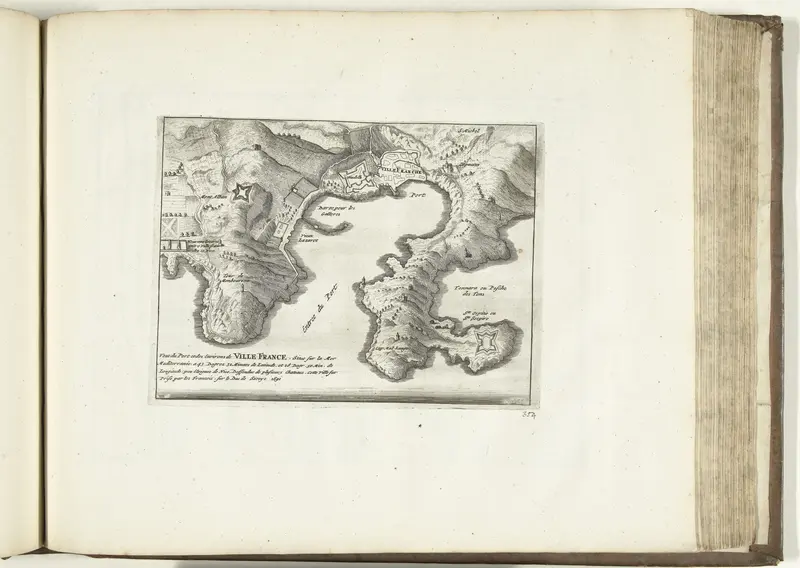 Kaart van Villefranche-sur-Mer en omgeving, 1726 Wall Art by anonymous - High-Resolution Digital Print
