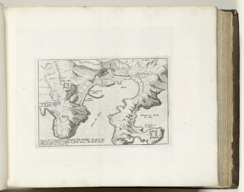 Kaart van Villefranche-sur-Mer en omgeving, ca. 1693-1695 Wall Art by Nicolas de Fer - High-Resolution Digital Print