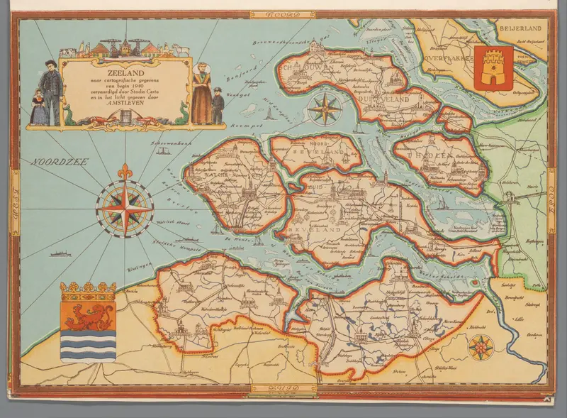 Kaart van Zeeland, 1940 Wall Art by Unknown - High-Resolution Digital Print