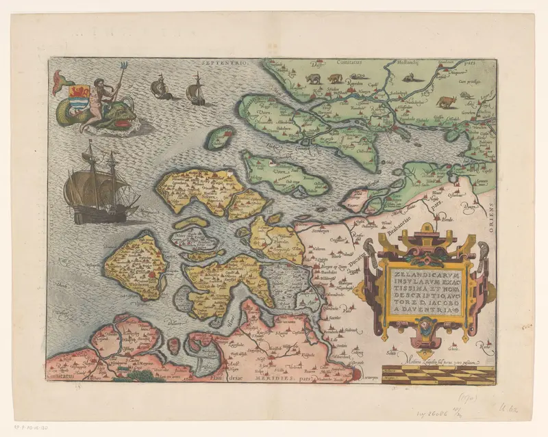 Kaart van Zeeland Wall Art by Abraham Ortelius - High-Resolution Digital Print