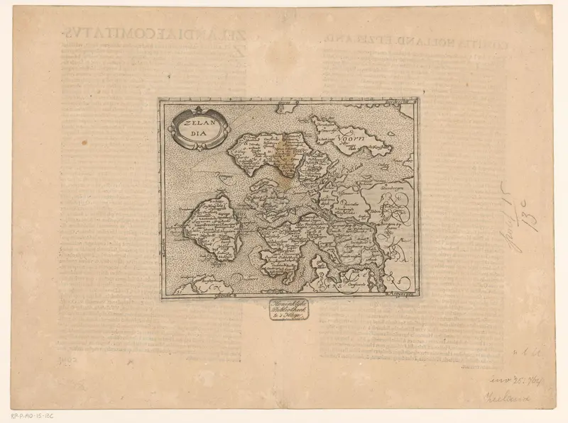 Kaart van Zeeland Wall Art by Frans Hogenberg - High-Resolution Digital Print