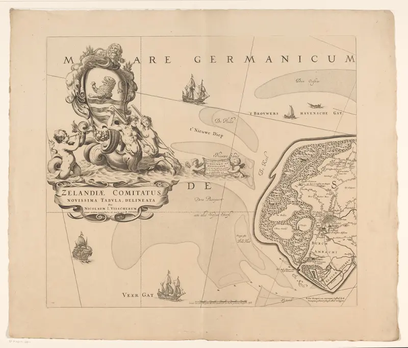 Kaart van Zeeland (eerste deel) Wall Art by anonymous - High-Resolution Digital Print