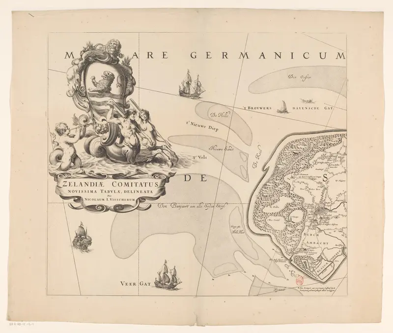 Kaart van Zeeland (eerste deel) Wall Art by Zacharias Roman - High-Resolution Digital Print
