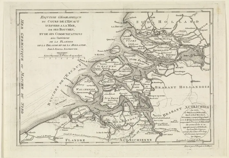 Kaart van Zeeland en een gedeelte van Vlaanderen en Brabant Wall Art by Unknown - High-Resolution Digital Print