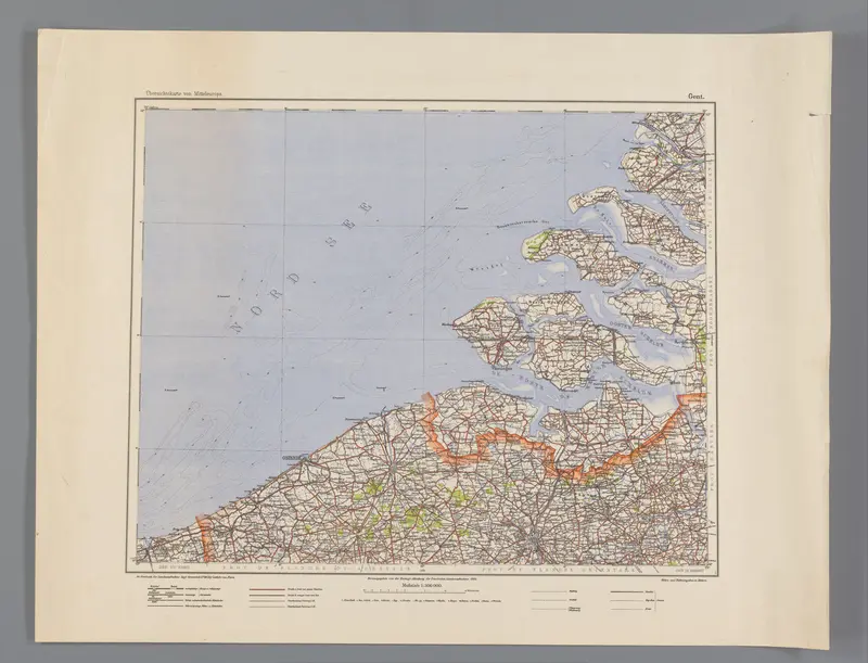 Kaart van Zeeland en een gedeelte van Vlaanderen Wall Art by anonymous - High-Resolution Digital Print