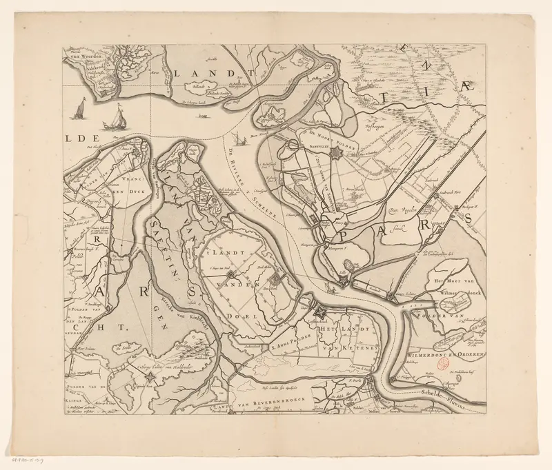 Kaart van Zeeland (negende deel) Wall Art by anonymous - High-Resolution Digital Print