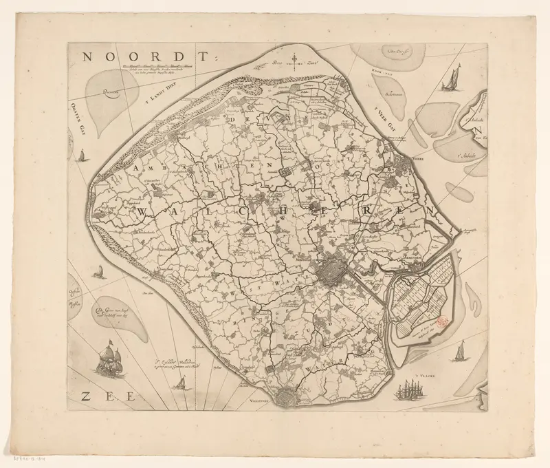 Kaart van Zeeland (vierde deel) Wall Art by Zacharias Roman - High-Resolution Digital Print