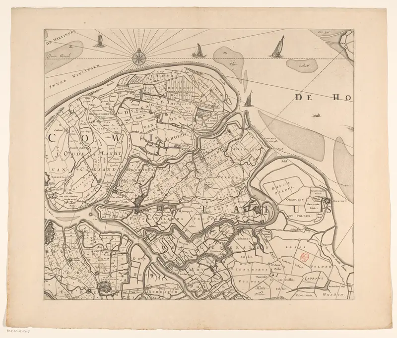 Kaart van Zeeland (zevende deel) Wall Art by anonymous - High-Resolution Digital Print