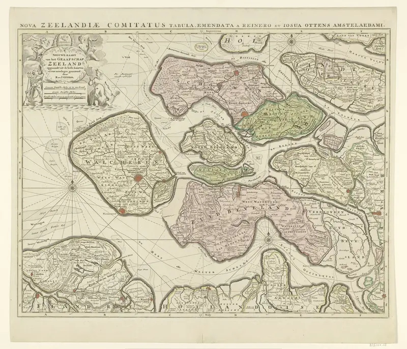 Kaart van Zeeland Wall Art by anonymous - High-Resolution Digital Print