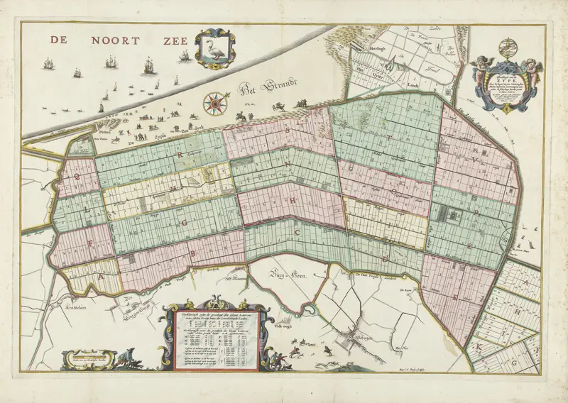 Kaart van Zijpe en omgeving Wall Art by Unknown - High-Resolution Digital Print