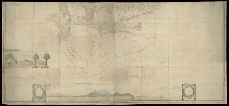 Kaart van Zuid-Afrika; onderste helft Wall Art by Unknown - High-Resolution Digital Print