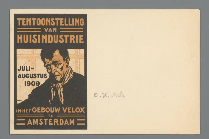 Kaart voor de 'Tentoonstelling van huisindustrie' in gebouw Velox in Amsterdam, 1909 Wall Art by Unknown - High-Resolution Digital Print