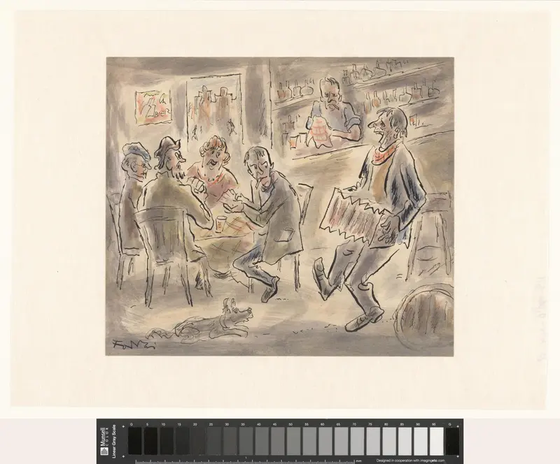 Kaarten in het café Wall Art by Unknown - High-Resolution Digital Print