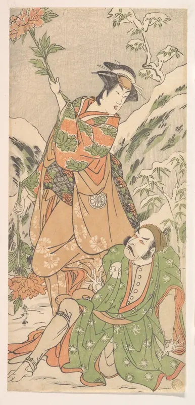 Kabuki Actors Arashi Ryūzō II and Segawa Kikunojō III