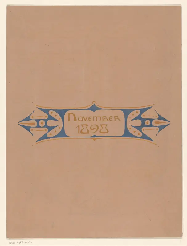 Kader met datum november 1898 Wall Art by Reinier Willem Petrus de Vries (1874-1953) - High-Resolution Digital Print