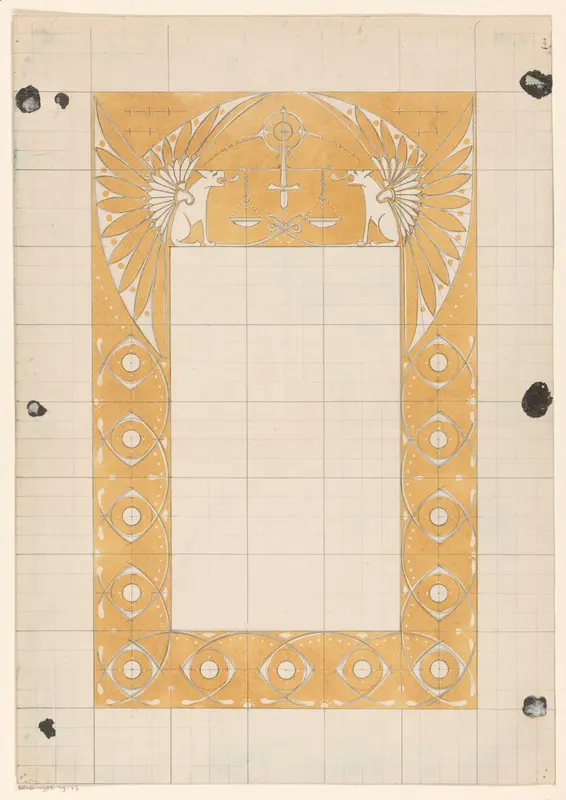 Kader voor een opdrachtblad voor een album voor Prof. Mr. L. den Hartog Wall Art by Reinier Willem Petrus de Vries (1874-1953) - High-Resolution Digital Print
