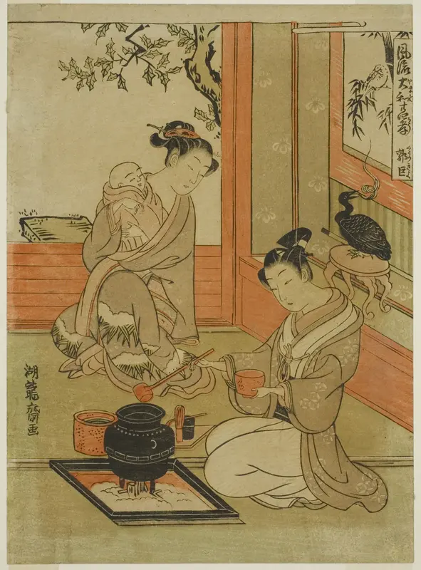 Kakkyo (Chinese: Guo Ju), from the series "Fashionable Japanese Versions of the Twenty-four Paragons of Filial Piety (Furyu Yamato nijushiko)" Wall Art by Isoda Koryusai - High-Resolution Digital Print