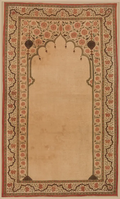 Kalamkari Panel with Niche Wall Art by Unknown - High-Resolution Digital Print