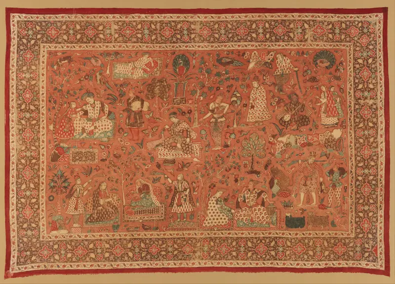 Kalamkari Rumal (Cover) Wall Art by Unknown - High-Resolution Digital Print
