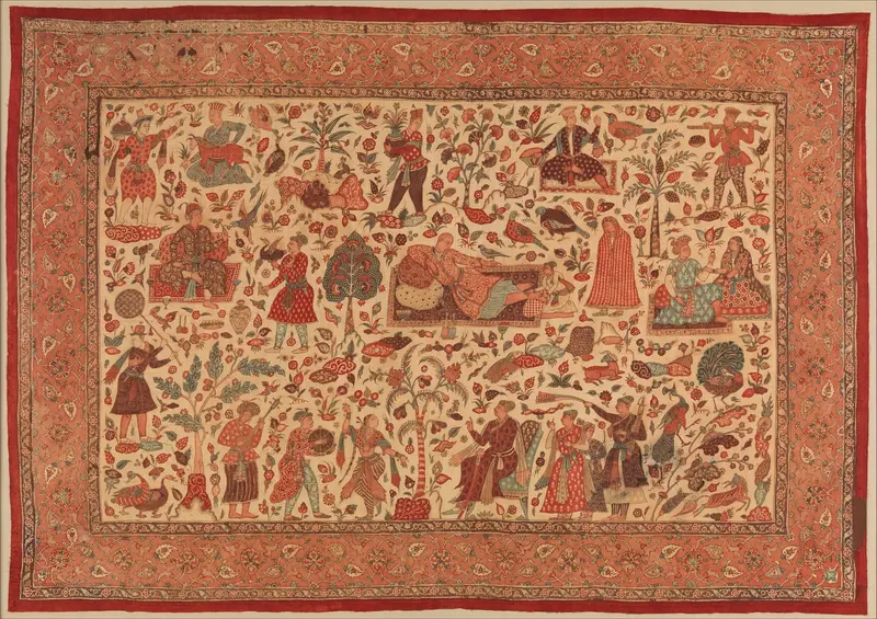 Kalamkari Rumal Wall Art by Unknown - High-Resolution Digital Print