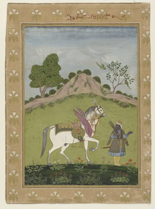 Kalki met zijn witte paard Devadatta Wall Art by anonymous - High-Resolution Digital Print