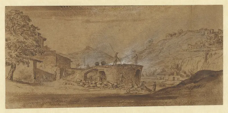 Kalkoven bij Lyon Wall Art by Michiel van Overbeek - High-Resolution Digital Print