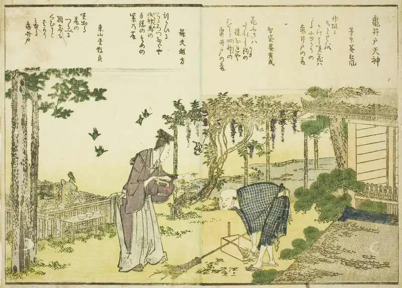 Kameido Tenjin Shrine, from vol. 1 of the illustrated book "Fine Views of the Eastern Capital at a Glance (Toto shokei ichiran)"