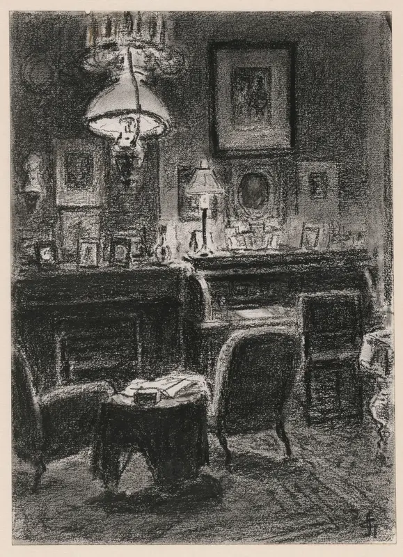 Kamer van C.N. Storm van 's-Gravesande op de Nieuwe Parklaan te Den Haag Wall Art by Carel Nicolaas Storm van 's-Gravesande - High-Resolution Digital Print