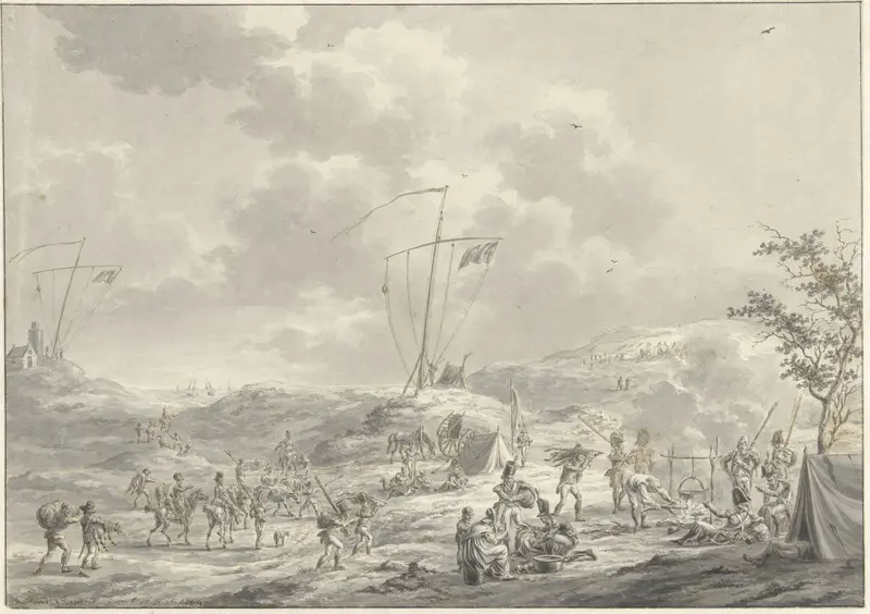 Kamp van het Russisch leger te Callantsoog in 1799 Wall Art by Dirk Langendijk - High-Resolution Digital Print